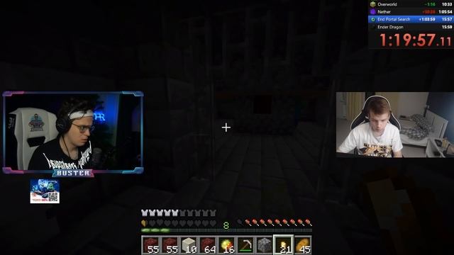 БУСТЕР И СТРОГО ПРОХОДЯТ МАЙНКРАФТ / БУСТЕР ИГРАЕТ В МАЙНКРАФТ / ЧАСТЬ 2 / BUSTER REWIND