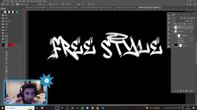 Aprenda a fazer o efeito spray grafite no photoshop! смотреть онлайн