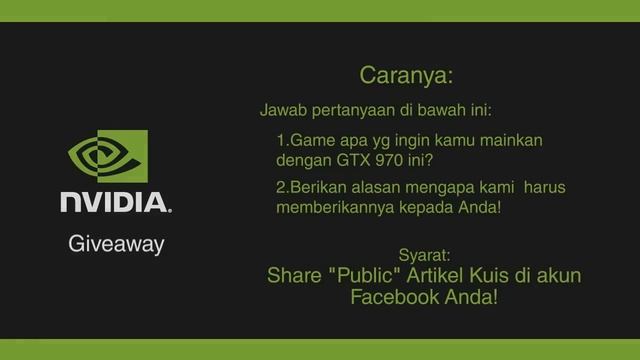 Nvidia Giveaway Nvidia GTX 970 MSI