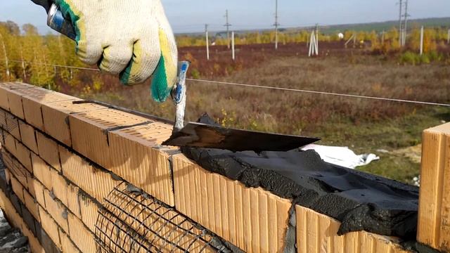 Фронтон из кирпича на раствор с добавлением сажи смотреть онлайн