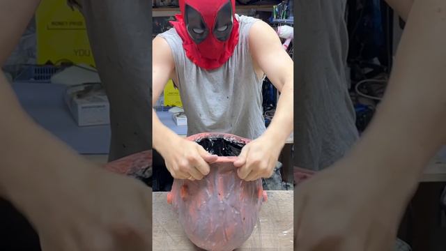 Deadpool and Mandalorian helmet diy #shorts