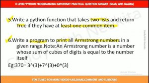 Python Programming practical most important questions|M3-R5|Part 3|O level Practical |Nielit