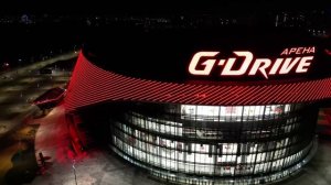 Омск G-Drive АРЕНА 4K (ночная съемка)
