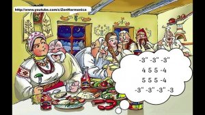 "Ты ж мене пидманула", украинская народная песня на губной гармошке С + табы