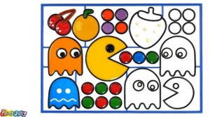 Pacman Jelly Painting & Coloring, Learn Color With Pacman | Menggambar Dan Mewarnai Untuk Anak-anak