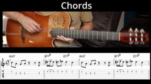 Agua de Beber | Chords & Melody | Guitar Tab