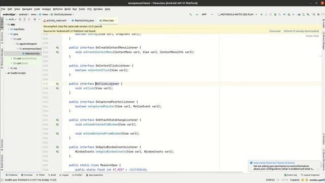 Anonymous Class in Java using Android Studio - Lesson for begginers