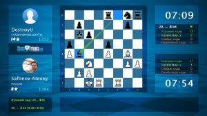 Chess Game Analysis: Safonov Alexey - DestroyU : 1-0 (By ChessFriends.com)