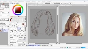 КАК РИСОВАТЬ ВОЛОСЫ #1 || PAINT TOOL SAI