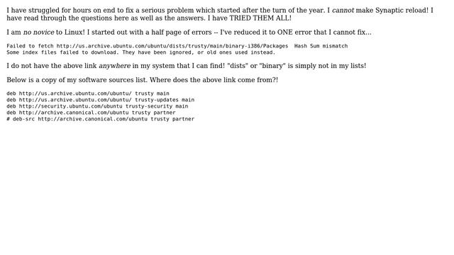 Ubuntu: How to resolve hash sum mismatch -- solution provided here does NOT work!? смотреть онлайн