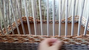 Диванчик (лежанка) для кошки из бумажной лозы. Часть 2