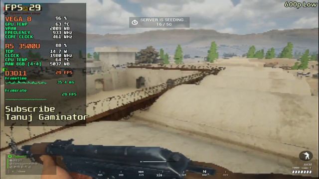 SQUAD TESTED ON RYZEN 5 3500U | 8GB RAM | VEGA 8 | BENCHMARK