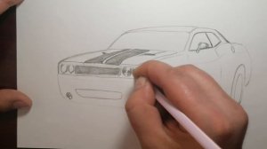 как нарисовать Dodge Challenger.