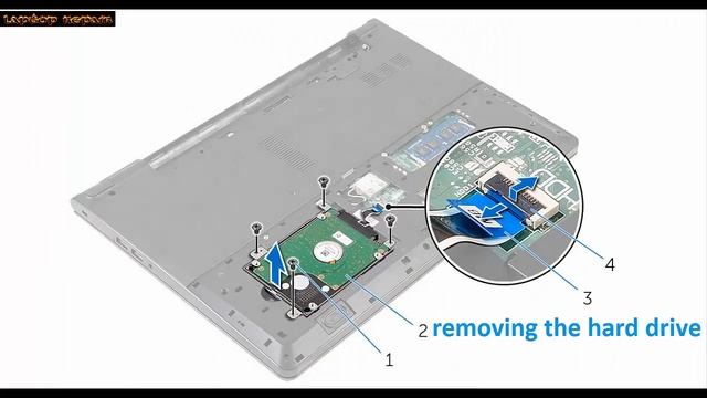 Dell Inspiron 3552 - Hard Drive replacement - Laptop repair смотреть онлайн