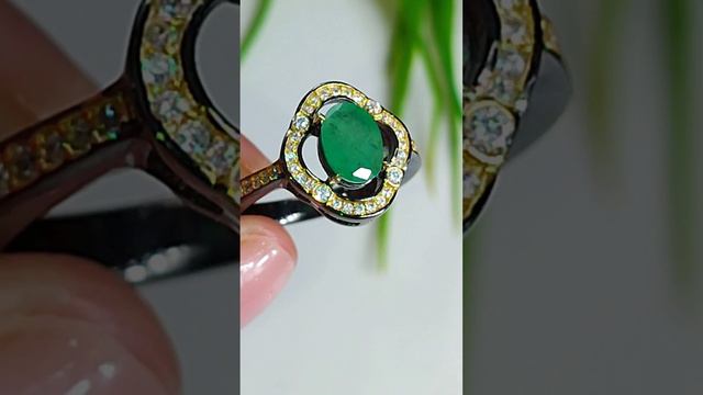 Серебряное кольцо с природным изумрудом 0,85ct +79610537595 #кольцо #серебро #изумруд