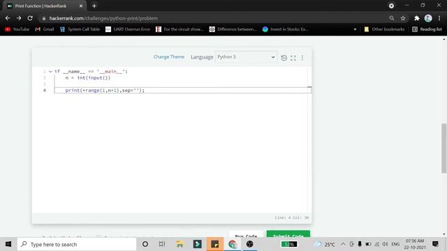 Print Function | Hacker Rank in Python
