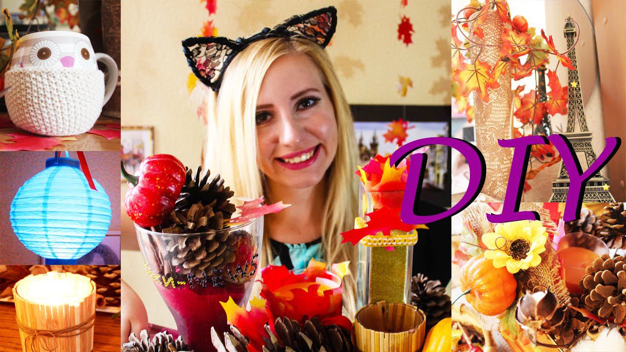 Осенний декор своими руками  Идеи для дома 2016  DIY Tumblr  Fall Room Decor  Декор комнаты