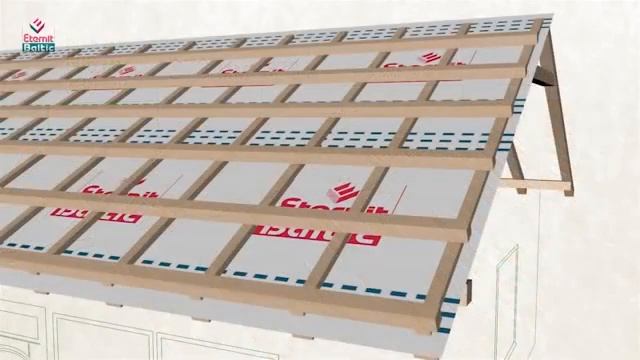 Монтаж кровельных листов Этернит на двух-скатную кровлю смотреть онлайн