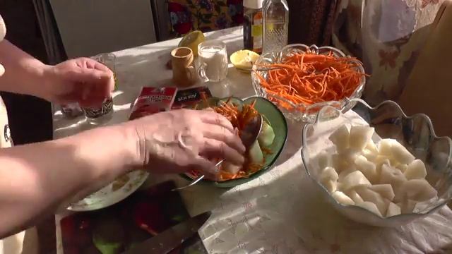 524. Лоба кусочками с морковью по - корейски. Видео рецепт