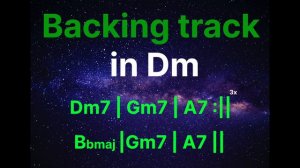 Backing track in Dm | pop smooth guitar backing track
