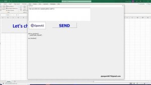 Chat GPT Open AI Excel