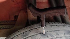 Ремонт шины(колеса) жгутом.