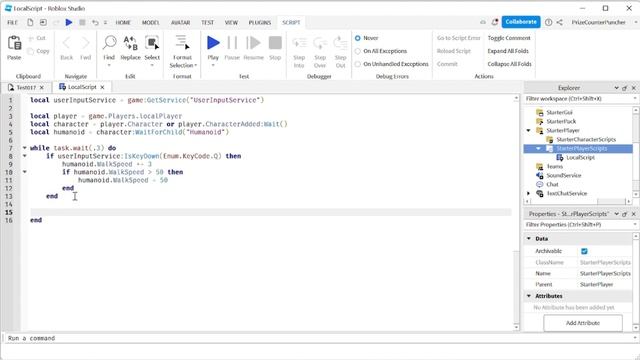 HOW TO MAKE ROBLOX SPRINT BUTTON - Press and Hold Key to Run Fast! (Advanced Beginners - AB008) смотреть онлайн