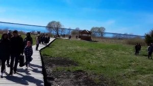 Синий камень на Плещеевом озере в Переславле-Залесском