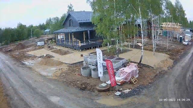 Таймлапс строительства дома на @OpenVillage - каркасный дом со вторым светом 260 м2 за з месяца.