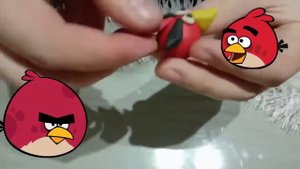 лепка из пластилина злые птички Angry Birds , лепим героев из пластилина