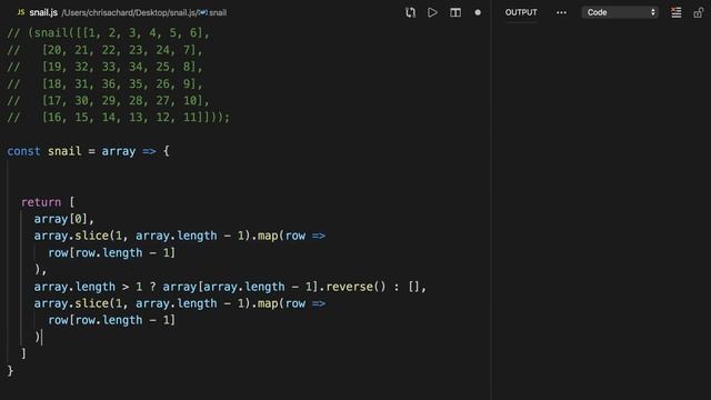 [Code Challenge 7] - Snail Sort