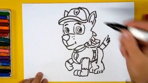 Как нарисовать Рокки из мультика Щенячий Патруль / РыбаКит рисунки для детей