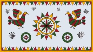 Пермогорская роспись 2. Русский народный орнамент. Бесплатный футаж. Зацикленное видео.