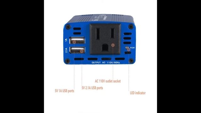Foval 150W Power Inverter DC 12V to 110V AC Converter