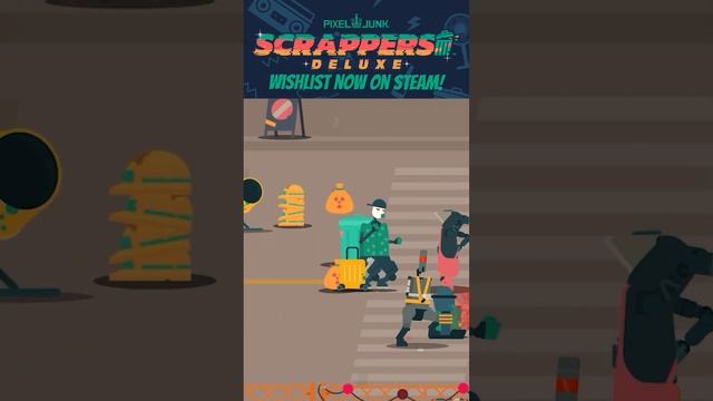 Throw Trash at your Friends in PixelJunk Scrappers Deluxe