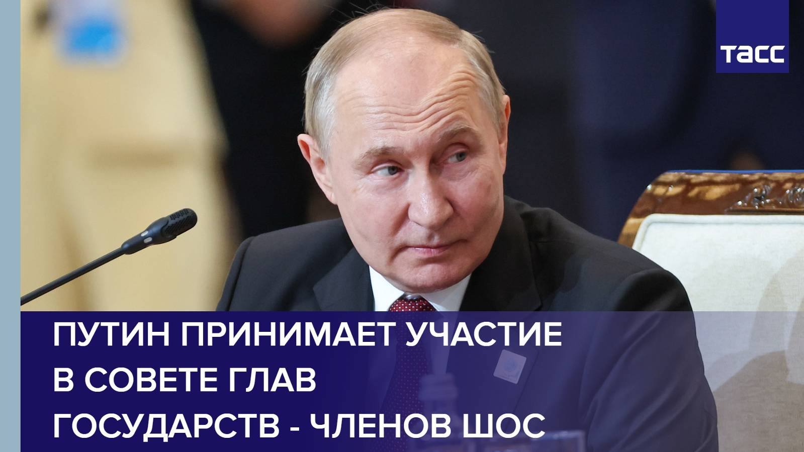 Путин принимает участие в Совете глав государств - членов ШОС