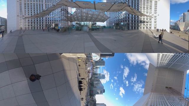#360Paris 8K La Défense Guided Tour Grande Arche de Paris, Financial district in Immersion France смотреть онлайн