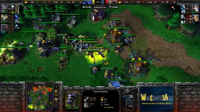 HawK(HU) vs Sonik(NE) - WarCraft 3 Frozen Throne - RN5463 смотреть онлайн