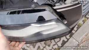 Снятие фар Audi A4 B8 Замена ксеноновых ламп D3S блоков розжига Headlights xenon D3S bulbs ballast