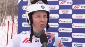 Юлия Плешкова о выступлении на чемпионате России по горнолыжному спорту
