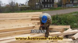 Дома из бруса. Крепление угла в ласточкин хвост.
