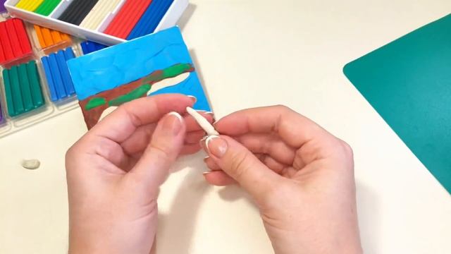 «Весенний пейзаж» видеоуроки по лепке для детей 6-7 лет #поделки #plastic  #лепка #видеоуроки