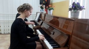 Потенгуй Светлана, Журба Л.Л., фортепианный ансамбль. Русская народная песня «В низенькой светёлке».