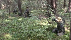 Ведение боя в лесу, действия тактической группы в линию