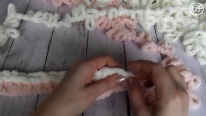 Хит! Двухцветный узор из Alize Puffy для пледа. Мастер-класс