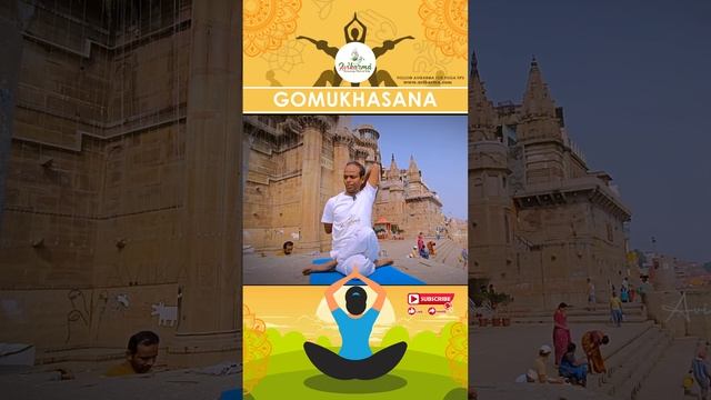 How to do Gomukhasana (Cow Face Pose) in Yoga, Online Yoga Classes #shorts #gomukhasana