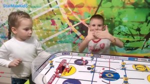 Настольная игра хоккей. Hockey game STIGA PLAY Off 21 Распаковка и обзор