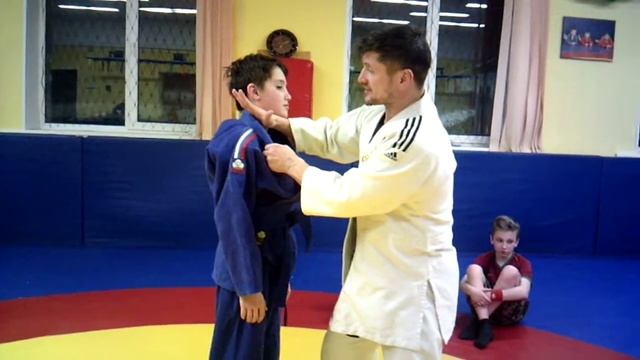 Дзюдо. 30 урок: "Где находятся сонные артерии и кадык" смотреть онлайн