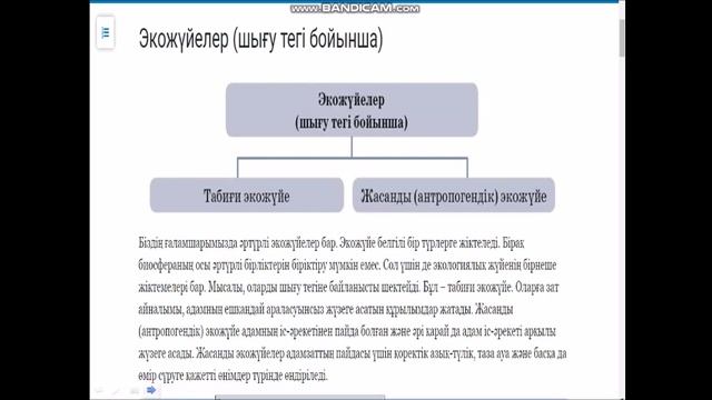 Жаратылыстану "Экожүйе түрлері" 5 сынып. №2 орта мектеп Айдарханов Т.У.