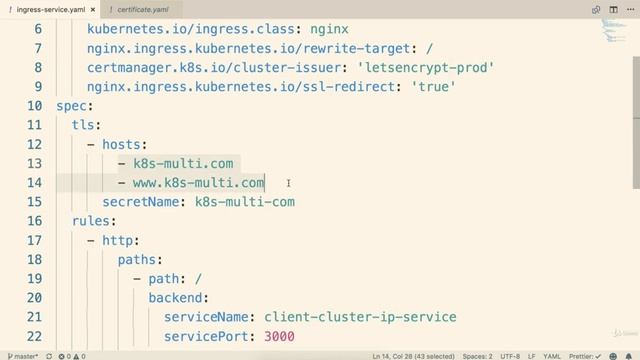 250 Kubernetes Ingress Config for HTTPS